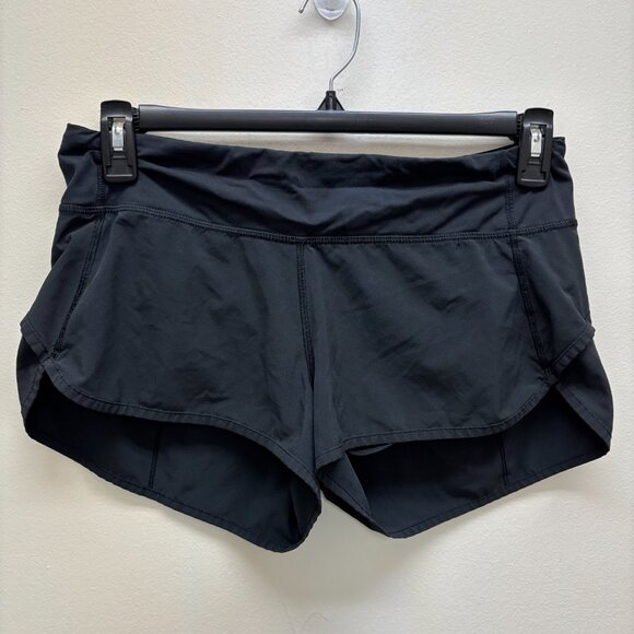 Lululemon Athletica Black Speed Up Shorts - Picture 2 of 6